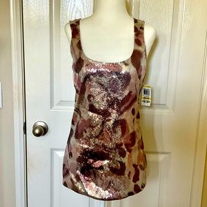 VINTAGE GLAMOUR SEQUIN FLORAL PRINT - INC INTERNATIONAL CONCEPTS